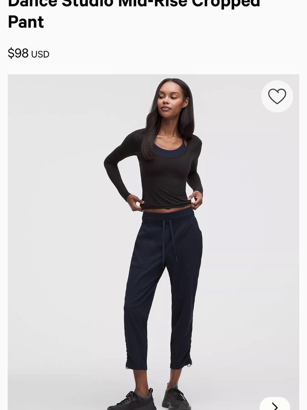 Lululemon Dance Studio Capri Pant